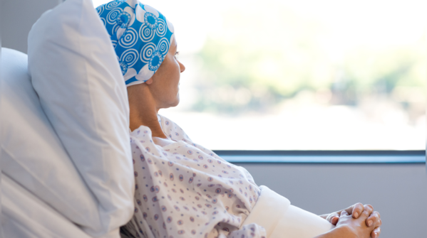 Image of a person thinking about cancer diagnosis